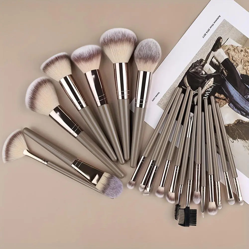 Professional Makeup Brush Set, Cosmetic Brush Set, Beauty Brush Set, Includes Foundation Brush, Eyelash Brush, Brow Brush, Eyeshadow Brush, Christmas Halloween Thanksgiving Gift, Makeup Blending Brushes, Makeup Brushes Kit