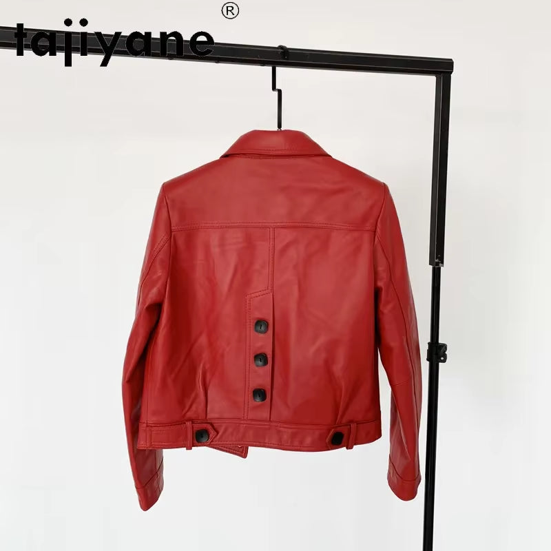 Spring Real Sheepskin Jacket Women Genuine Leather Coats Korean Style Woman Cloth Womens Tops Mujer Chaqueta TN2061