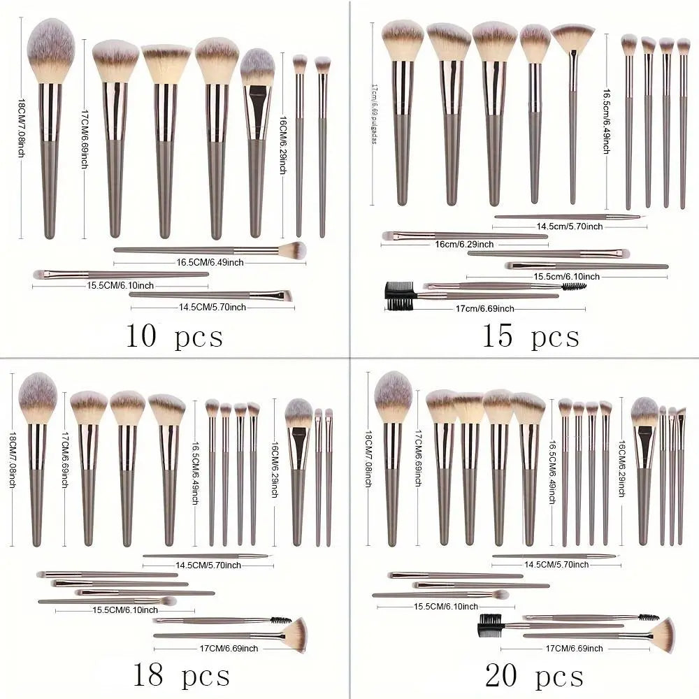 Professional Makeup Brush Set, Cosmetic Brush Set, Beauty Brush Set, Includes Foundation Brush, Eyelash Brush, Brow Brush, Eyeshadow Brush, Christmas Halloween Thanksgiving Gift, Makeup Blending Brushes, Makeup Brushes Kit