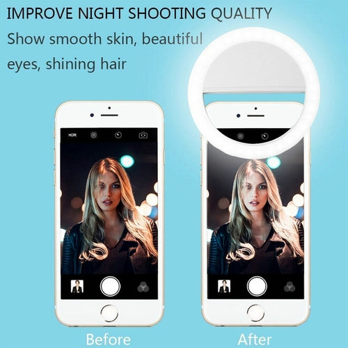 Clip-On Selfie Ring Light for Phones