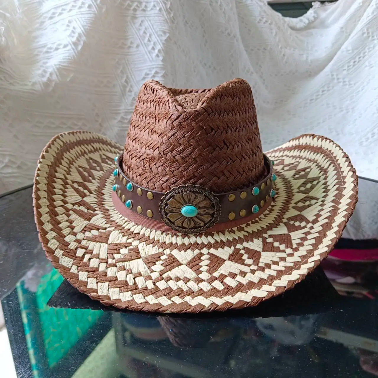 Women's Bohemian Woven Straw Sun Hat