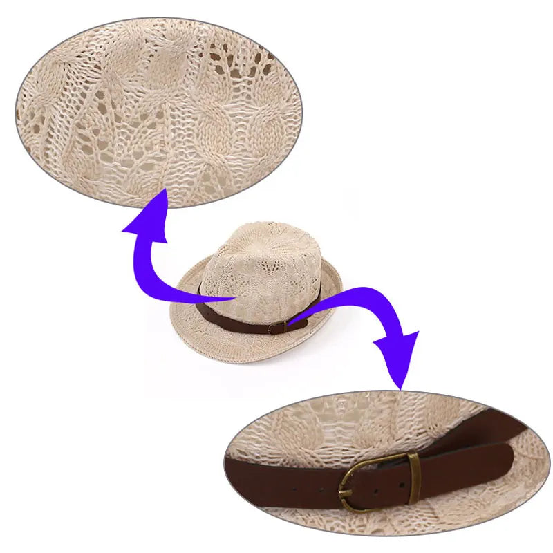 Women's Knitted Fedora Hat