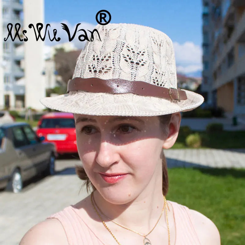 Women's Knitted Fedora Hat