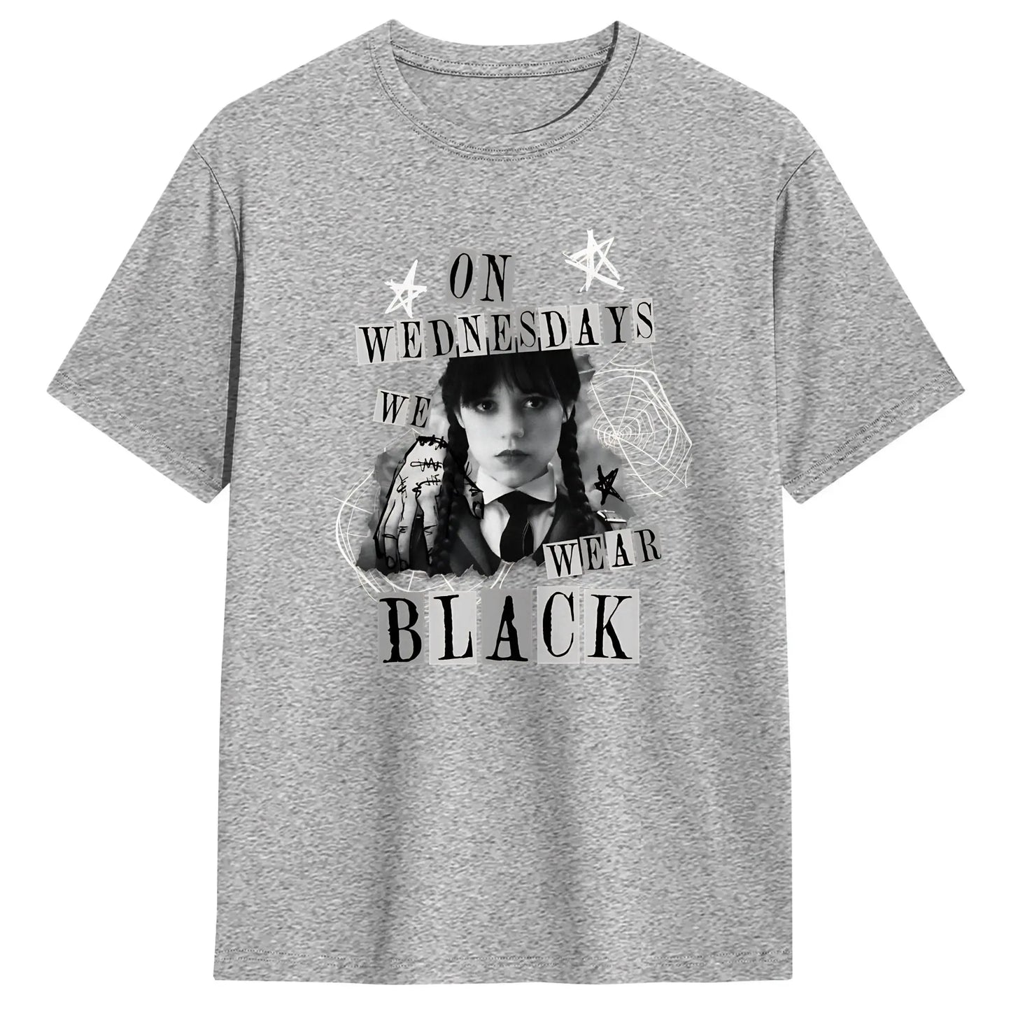Men's On Wednesday We Wear Black T Shirts  Cotton Tops Fun Short Sleeve O Neck Tees Gift Idea T-Shirt