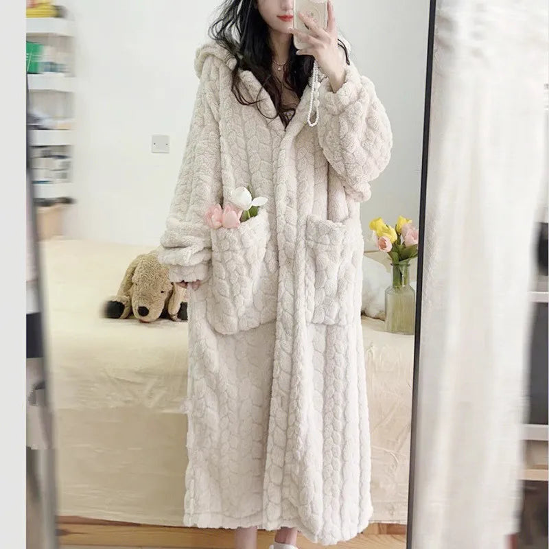 Women's Coral Velvet Robe