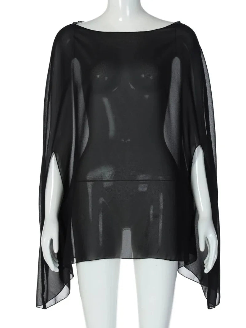 Women's Sheer Chiffon Blouse
