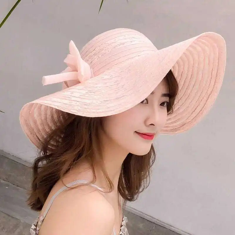 Women's Large Brim Foldable Beach Sun Hat
