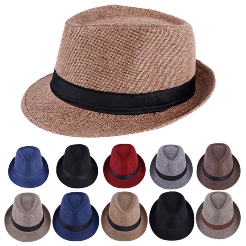 Men's Cotton Linen Cowboy Hat