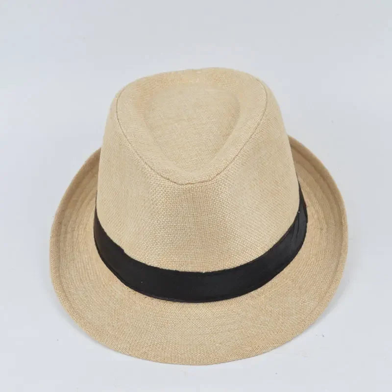 Men's Cotton Linen Jazz Fedora Hat