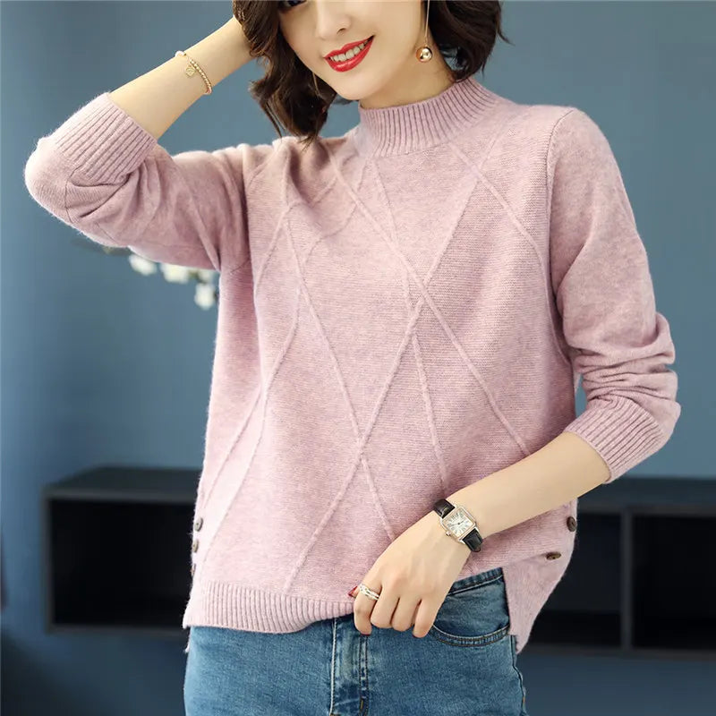 Women's Half Turtleneck Knit Sweater