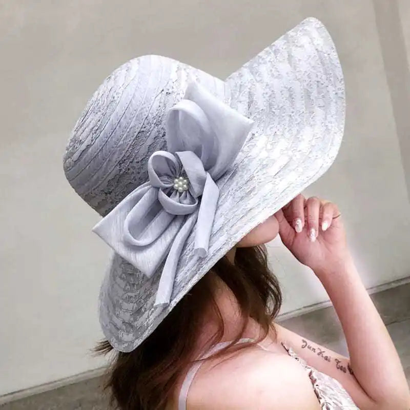 Women's Large Brim Foldable Beach Sun Hat