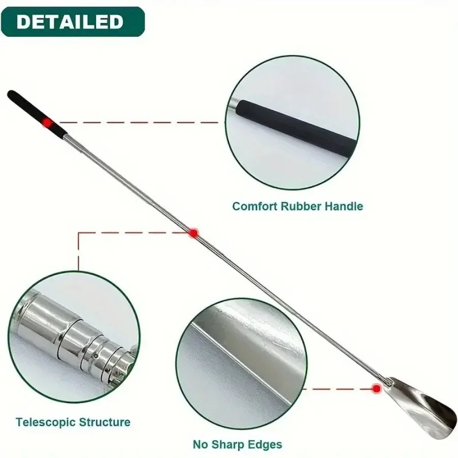 Retractable Stainless Steel Shoe Horn