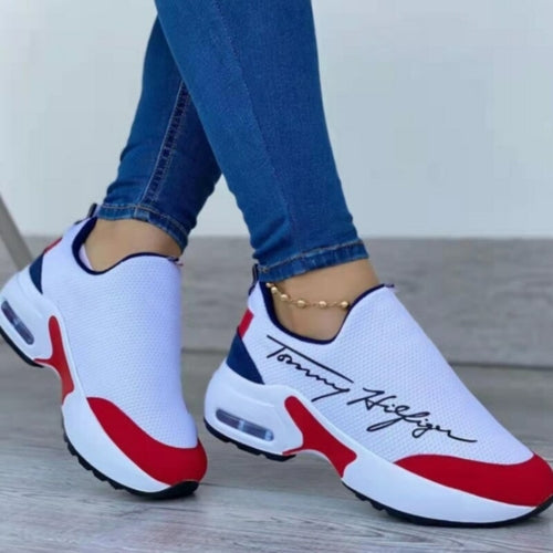Women's Breathable Wedge Walking Sneakers