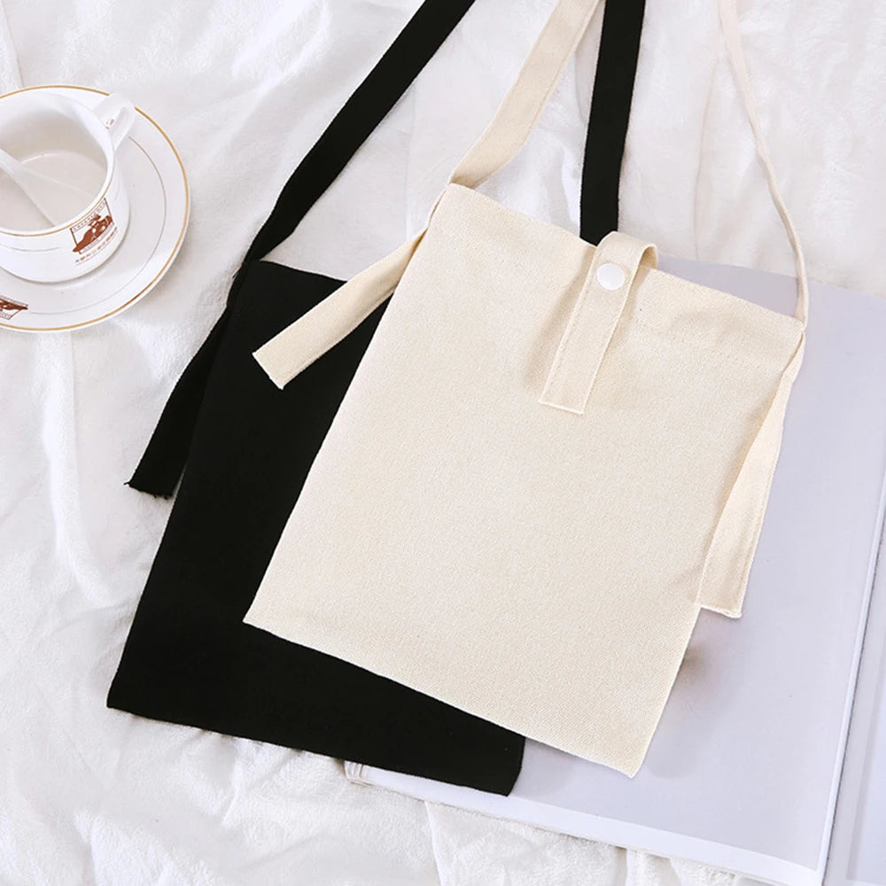 Canvas Cotton Bag Grocery Handbag Foldable Fabric Tote Bag Portable Storage Organizer Shopping Bag for Woman Cloth Organizer Bag