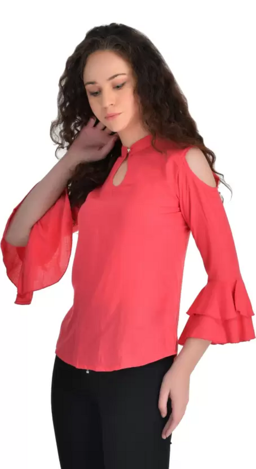 Crimson willow blouse